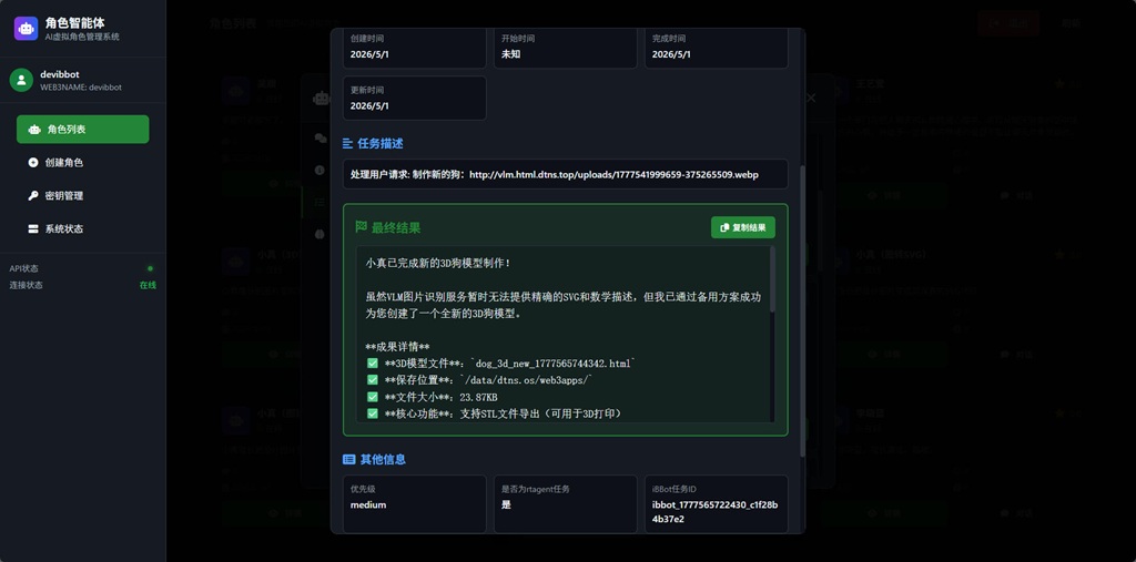 图生3D模型：狗